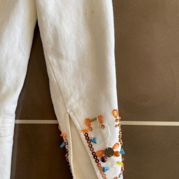 Diane Von Furstenburg ivory lightweight jacket. 3/4 sleeves - Picture 4 of 4